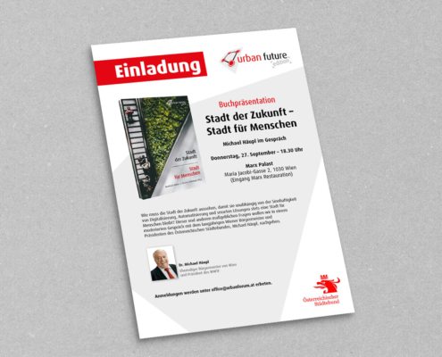 Urban Forum, Einladung Buchpräsentation: Stadt der Zukunft – Stadt für Menschen