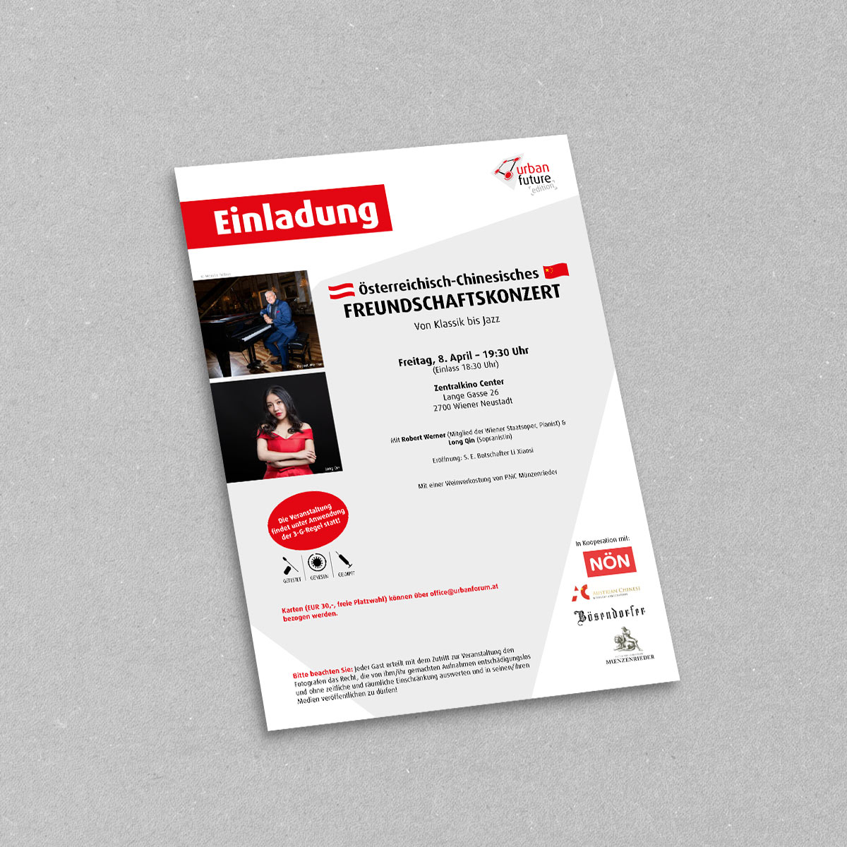 Urban Forum, Einladung Veranstaltung: Freundschaftskonzert