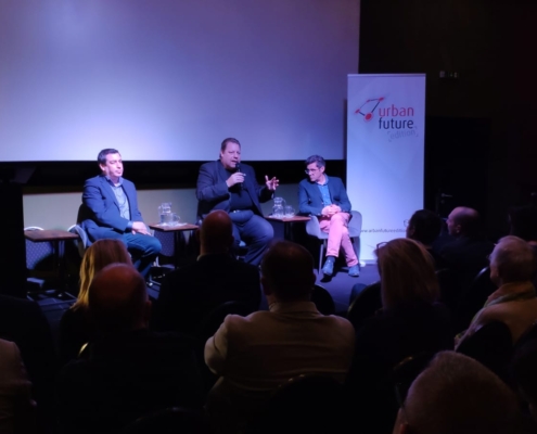 Urban Forum, Buchpräsentation des Sammelbandes "Weckruf Corona" von Günther Sidl mit einer Keynote des Meteorologen und TV-Moderators Andreas Jäger zum Thema "Die Auswirkungen des Klimawandels auf unsere Gesellschaft"